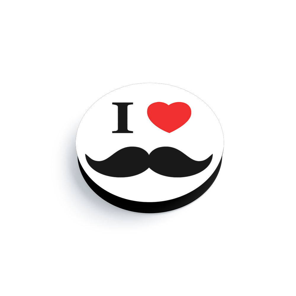 I Love Moustache Mobile Phone Handle