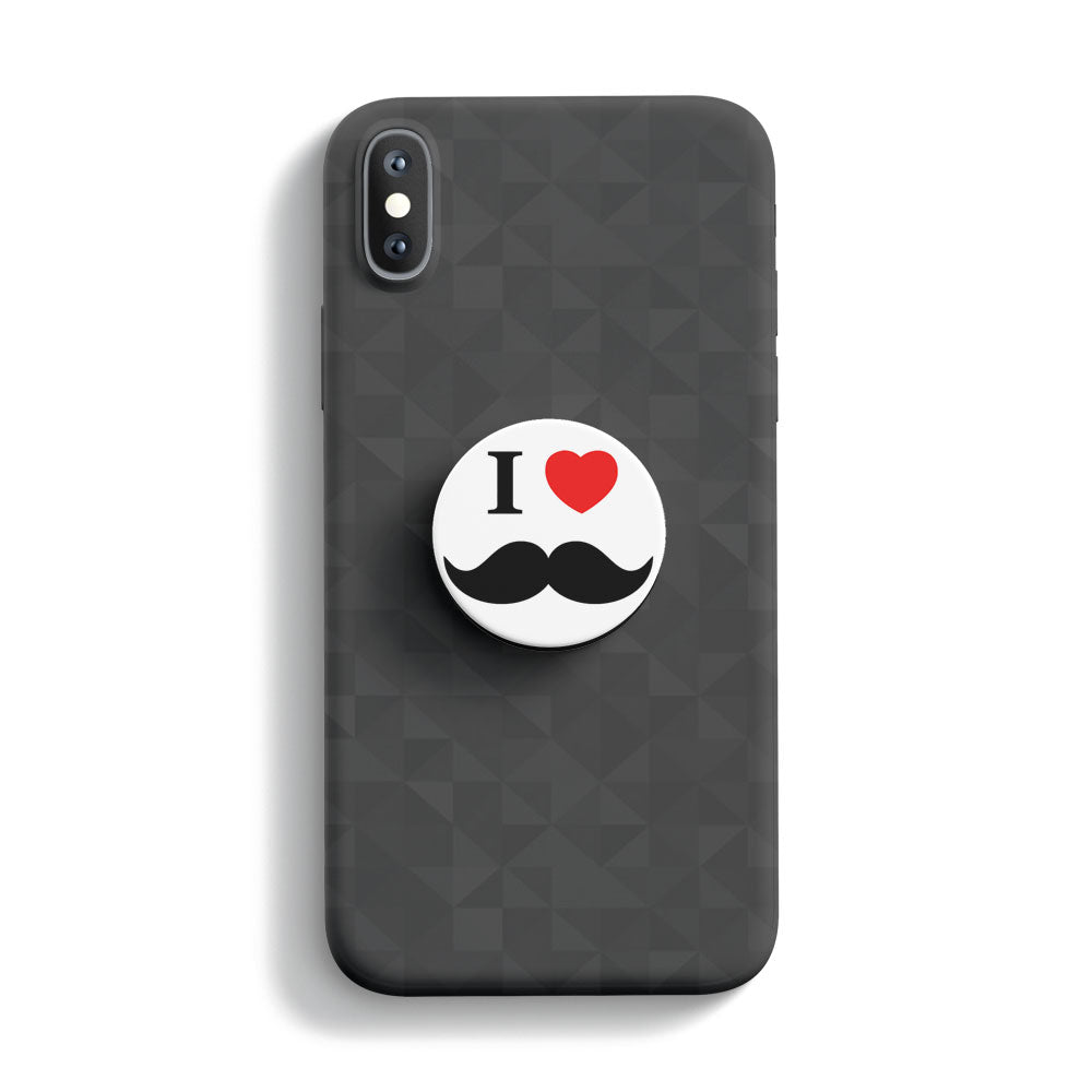 I Love Moustache Mobile Phone Handle